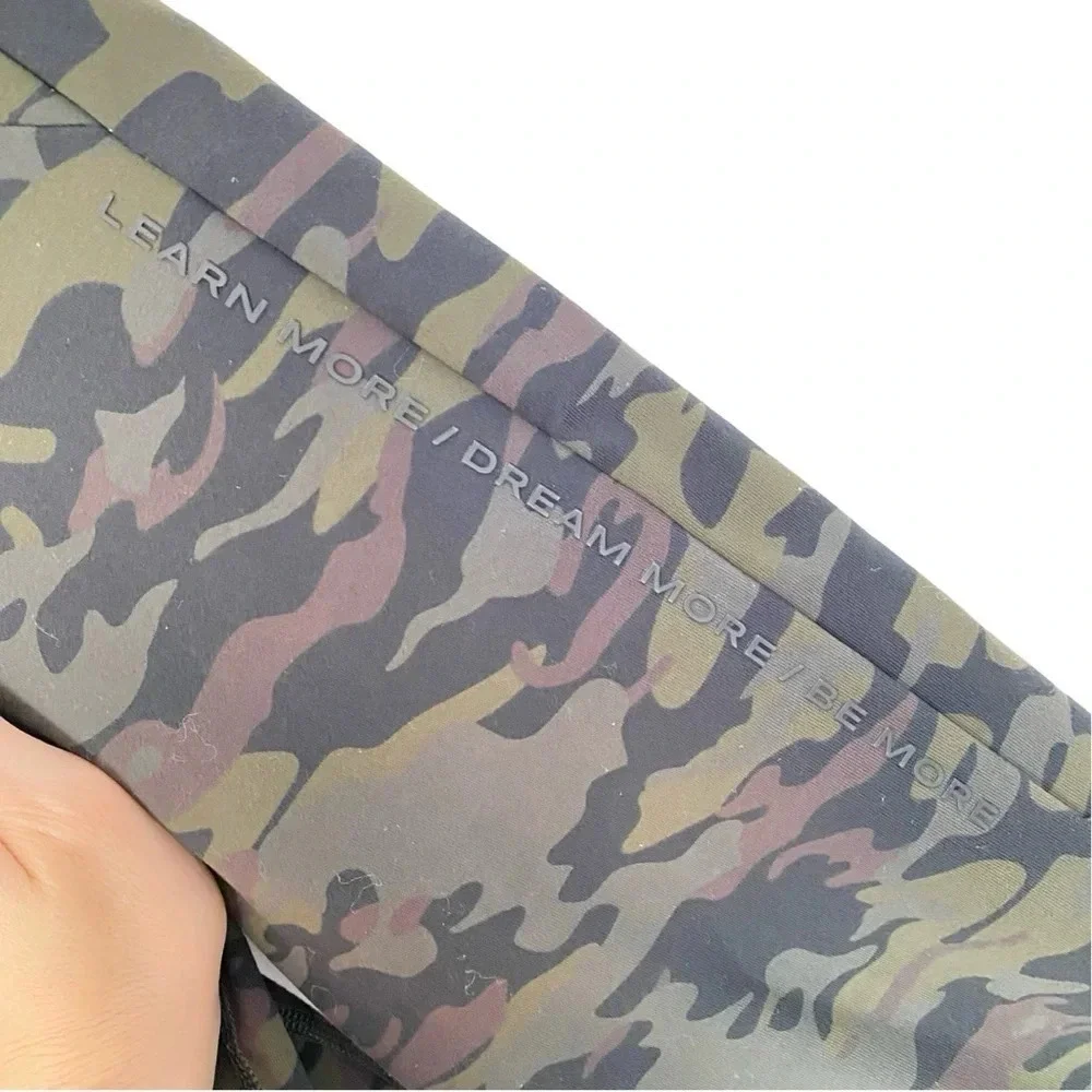 Alphalete Camo Jogger Pants Womens XS Small High Rise Green Camouflage Athletic